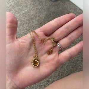 Gold rings necklace